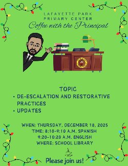 Coffee with the Principal/Café con el Director